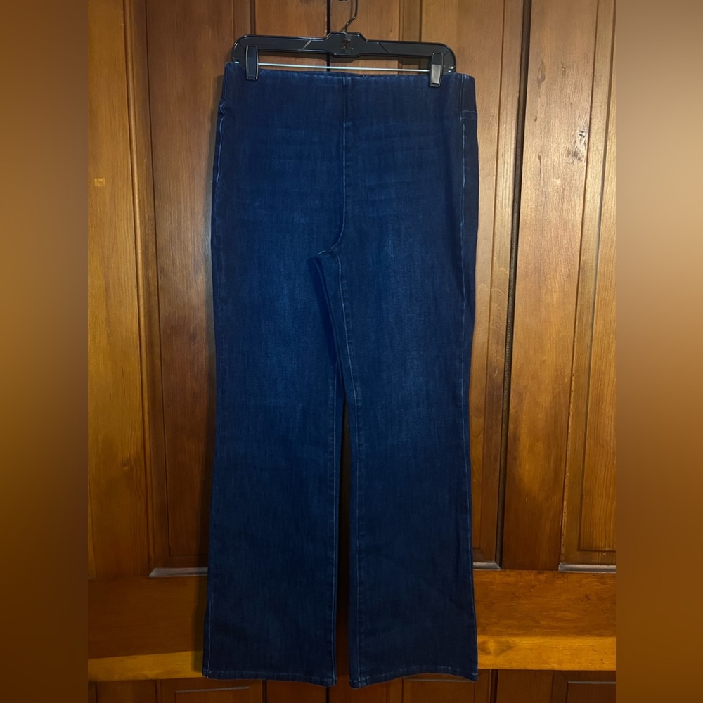 Soft Surroundings Jeans High Rise Dark Wash‎ Pull On Women’s Sz M Classy